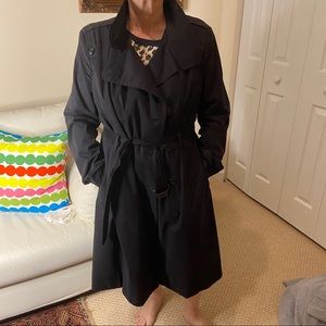 Cole Haan Black Trench Coat Sz. L